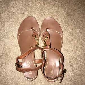 RALPH LAUREN BROWN SANDALS